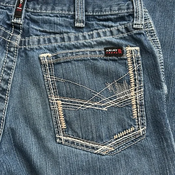 Ariat FR M4 Relaxed Boot Men's Blue Jeans. Sz 34x32 - Picture 6 of 7